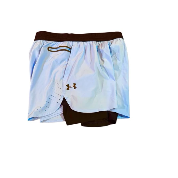 Men's Under Armour Shorts Size 2XL Blue Black - Picture 3 of 4